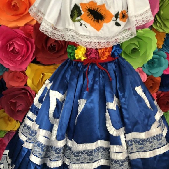 Mexican China Poblana SKIRT only 5 de mayo day of - Picture 2 of 4
